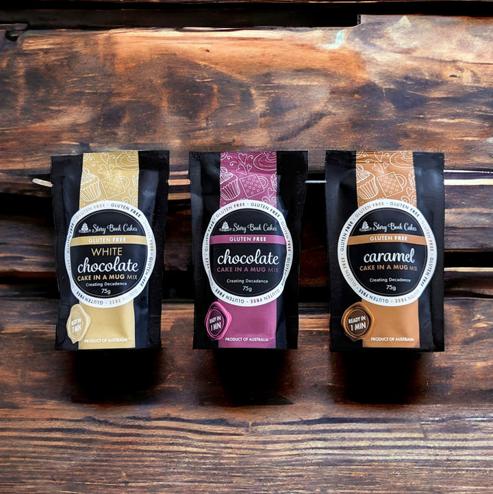 Gluten Free Gift Pack - With 2 x GF Mud Cake Mixes and 3 x GF Cake in a mug mixes