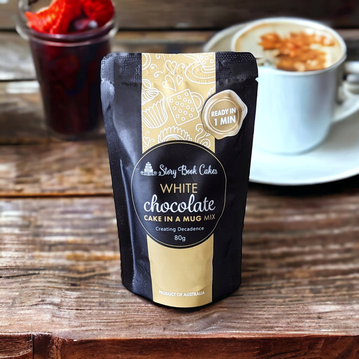 White Chocolate Mud Cake in a Mug 80g