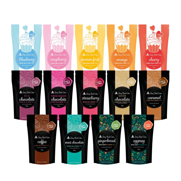 Indulge, Enjoy- Reusable gift bag with 10 of our indulgent cake in a mug flavours