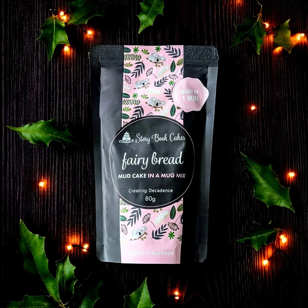 Christmas in a Mug Gift Bag with 1  Mud Cake in a Mug + a Cute Spoon
