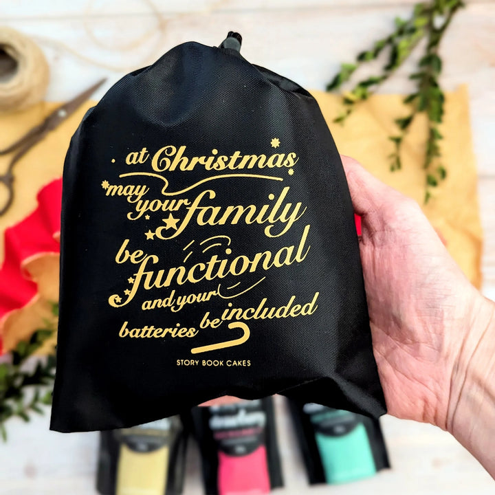 At Christmas May Your Family, gift bag with 3 x Mud Cake in a Mug