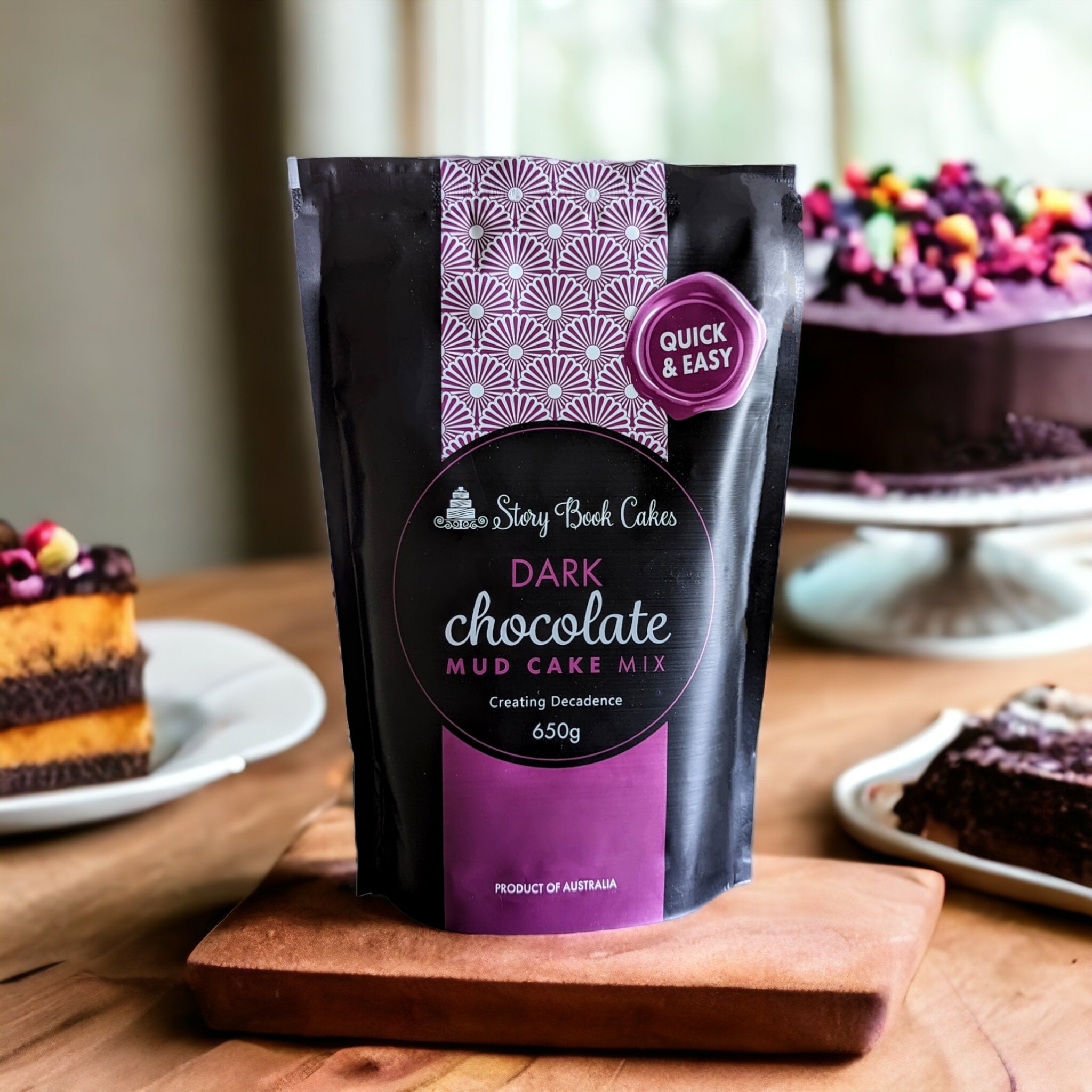 Dark Chocolate Mud Cake Mix 650g – Story Book Cakes