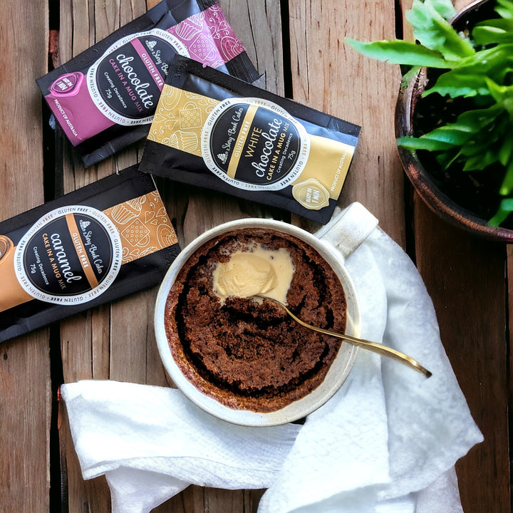 Gluten Free Gift Pack - With 2 x GF Mud Cake Mixes and 3 x GF Cake in a mug mixes