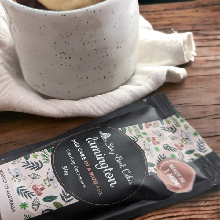 Lamington Mud Cake in a Mug 80g