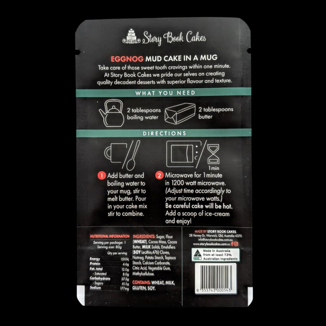 Limited Edition Eggnog Mud Cake in a Mug 80g