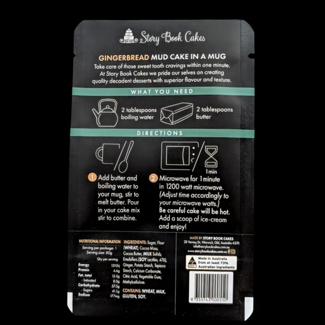 Limited Edition- Gingerbread Mud Cake in a Mug 80g