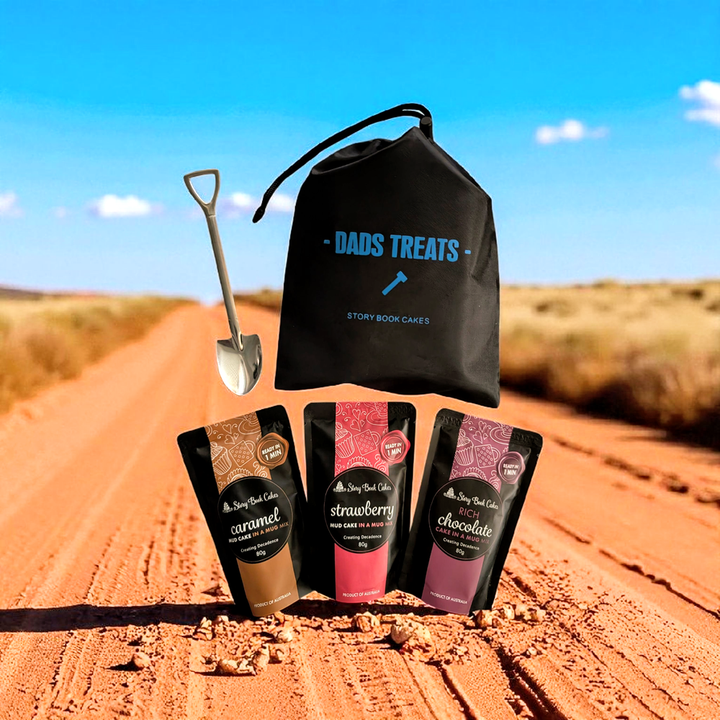 Spoon & Dad's Treats Bag - Reusable gift bag with 3 x Mud Cake in a Mugs