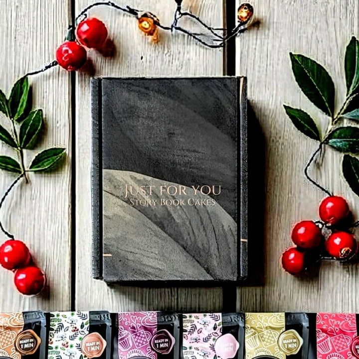 Dark Just For You Gift Box with 8 x Mud Cake in a Mug, hand pick your flavours