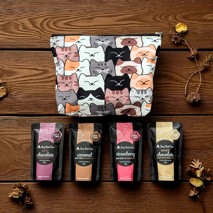 Plush Gift Bag Set - 4 x Mud Cake in a Mug, Pick your own flavours