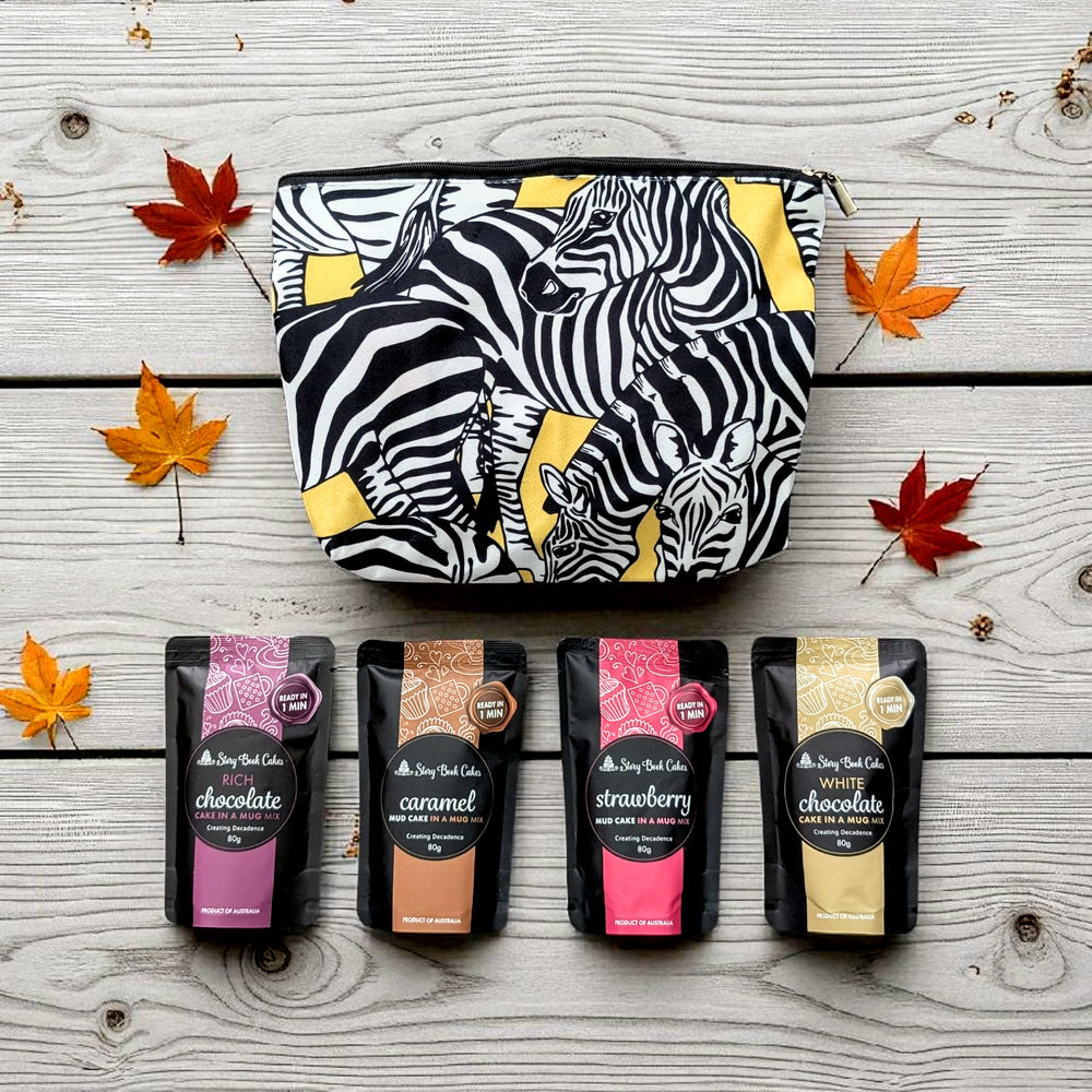 Plush Gift Bag Set - 4 x Mud Cake in a Mug, Pick your own flavours
