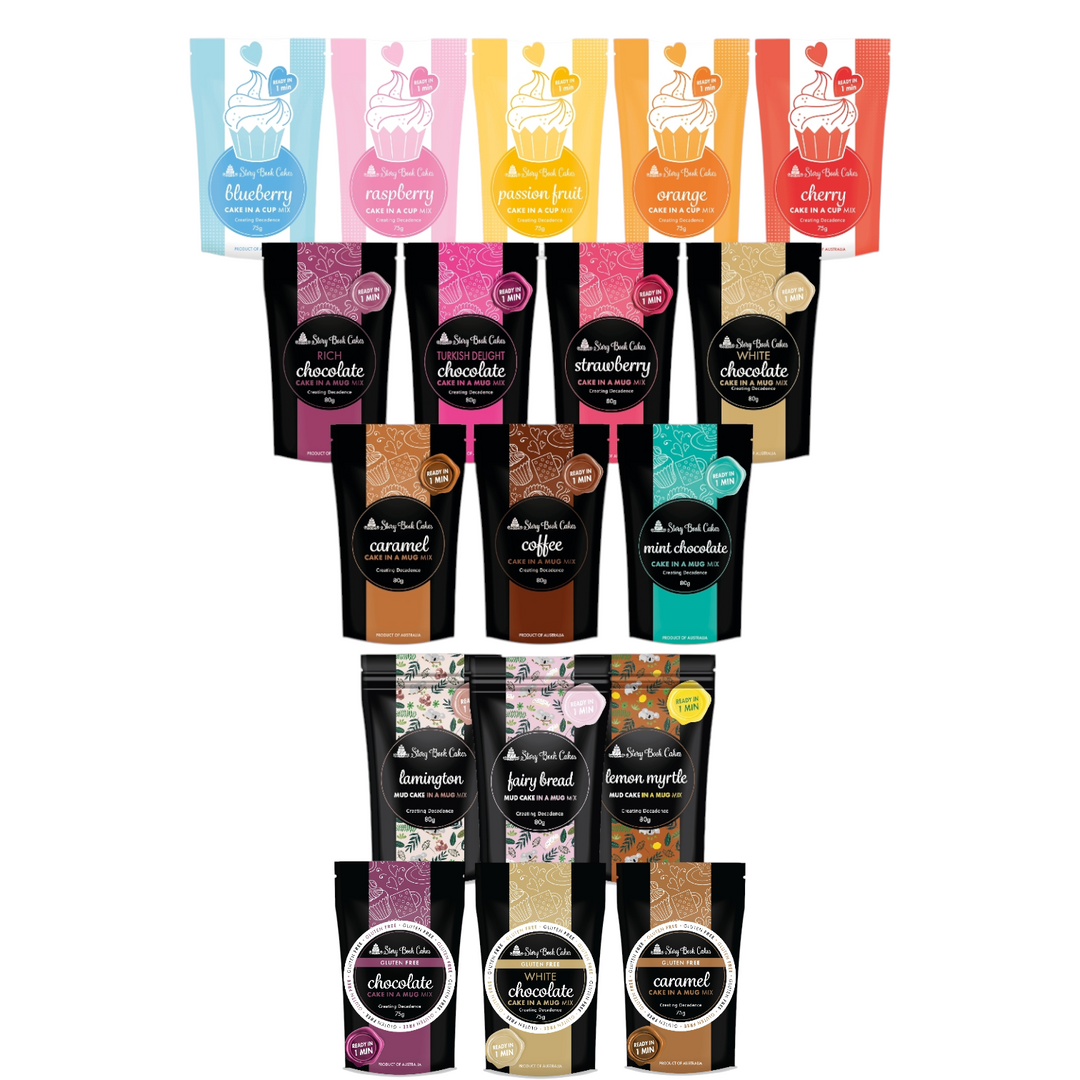 Mama Gift Bag Set - 3 x Mud Cake in a Mugs, Pick your own flavours