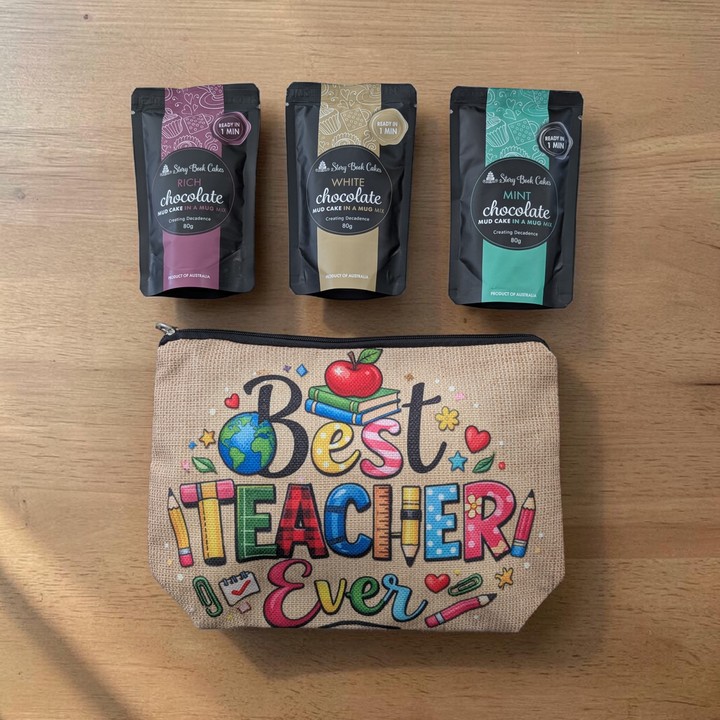 Best Teacher Gift Bag Set - 3 x Mud Cake in a Mugs, Pick your own flavours