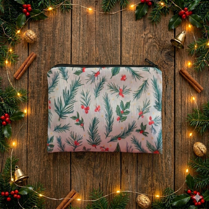 Holly and Pine Zip Up Gift Bag Set - 3 x Mud Cake in a Mugs, Pick your own flavours