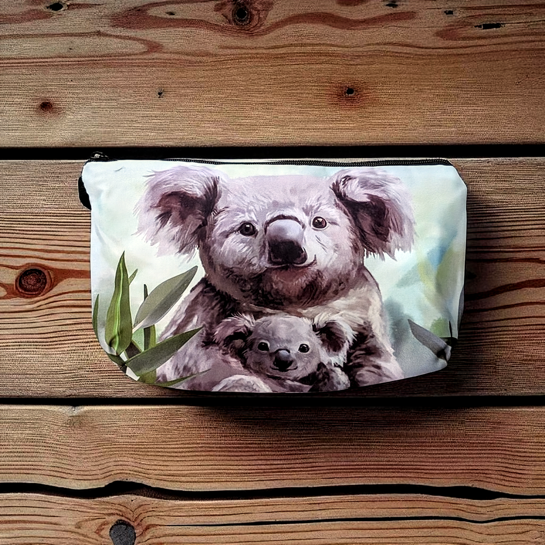 Cuddly Koala Zip Up Gift Bag Set - 3 x Mud Cake in a Mugs, Pick your own flavours