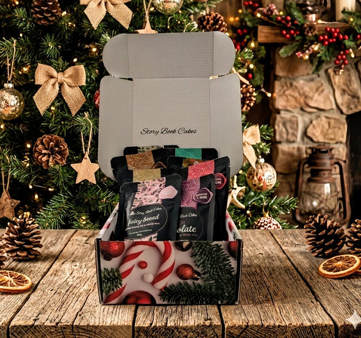 Candy Cane Gift Box with 8 x Mud Cake in a Mug, hand pick your flavours